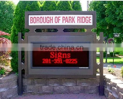 waterproof Semi-outdoor tri-color high brightness Led moving message display sign