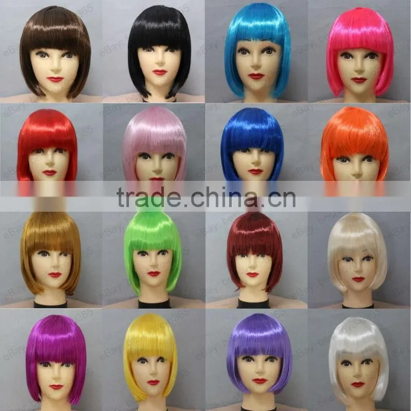 purple Colorful Women Short wig Fancy Dress Wigs BOB wig