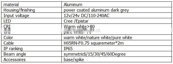 2015 new design landscaping light 12v IP65 most powerful led flood light