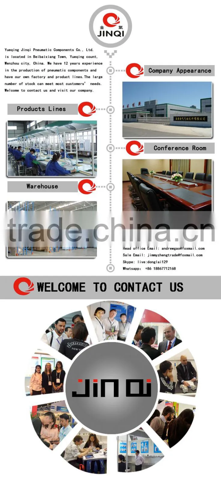 factory price air tube quick zinc collar joint