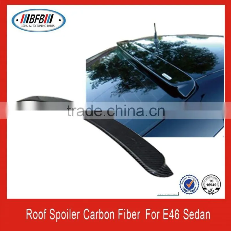 car accessory 1998-2004 FOR bmw e46 carbon fiber roof spoiler 3 series 4 DOOR sedan
