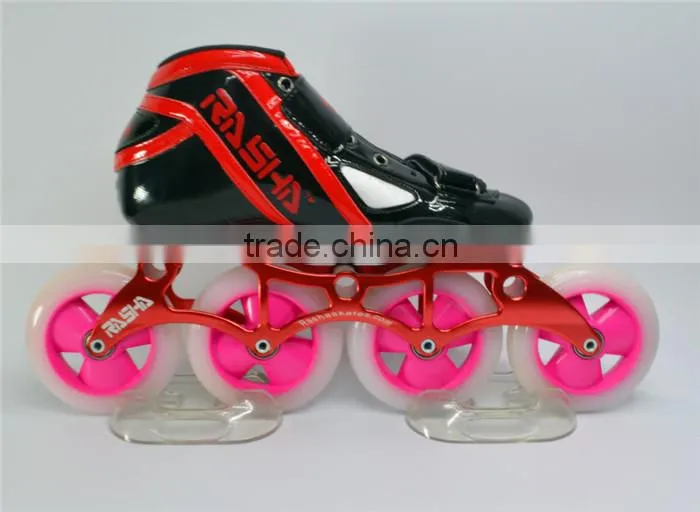Rasha india speed skate roller skates OEM LOGO skate wheel high quality leather