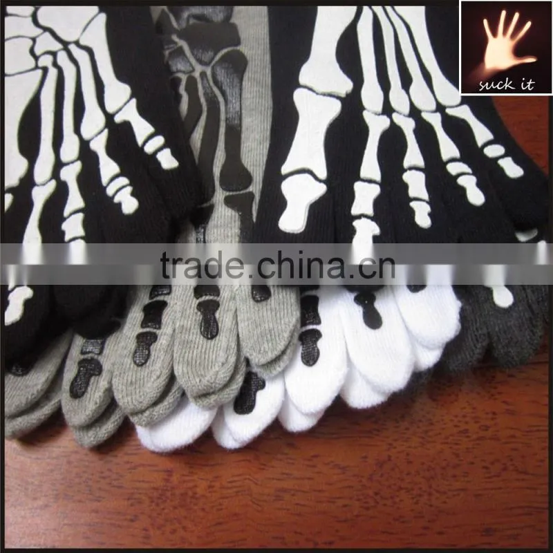 Women's Cotton Warmth picture with Skull Funny Ankle Toe Socks