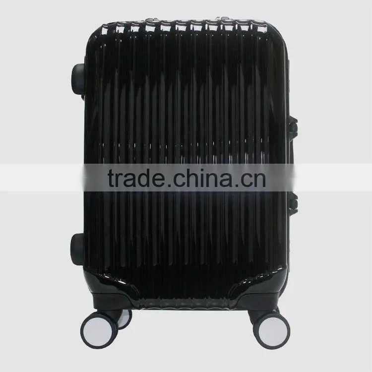 2014 china supplier new design ABS+PC Hard plastic Luggage with aluminium frame