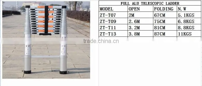 European safety standard 2.6m telescoping ladder