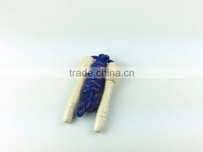 Various Color cotton jump rope with wooden handle