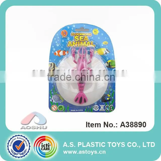 Children wind up plastic toy lobster