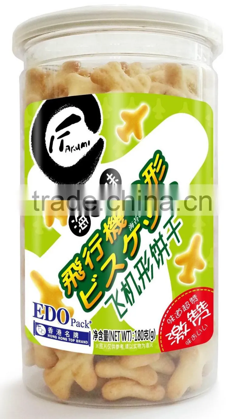 EDO Pack Milk Flavor Airplane Shape Biscuits