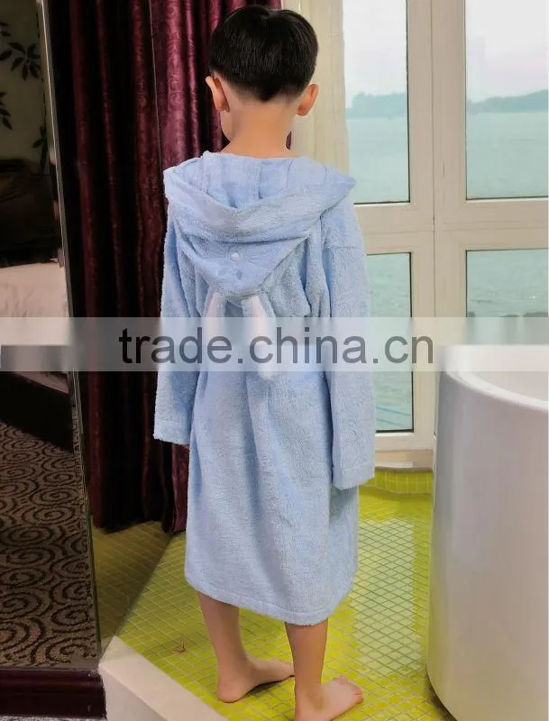 wholesale satin robe 100% bamboo fluffy western bathrobe for kids