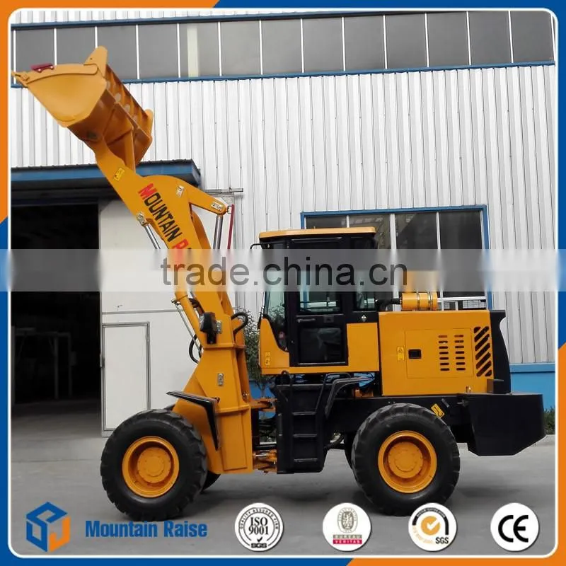 China Manufacture 1 cubic meter bucket 2 Ton wheel loader