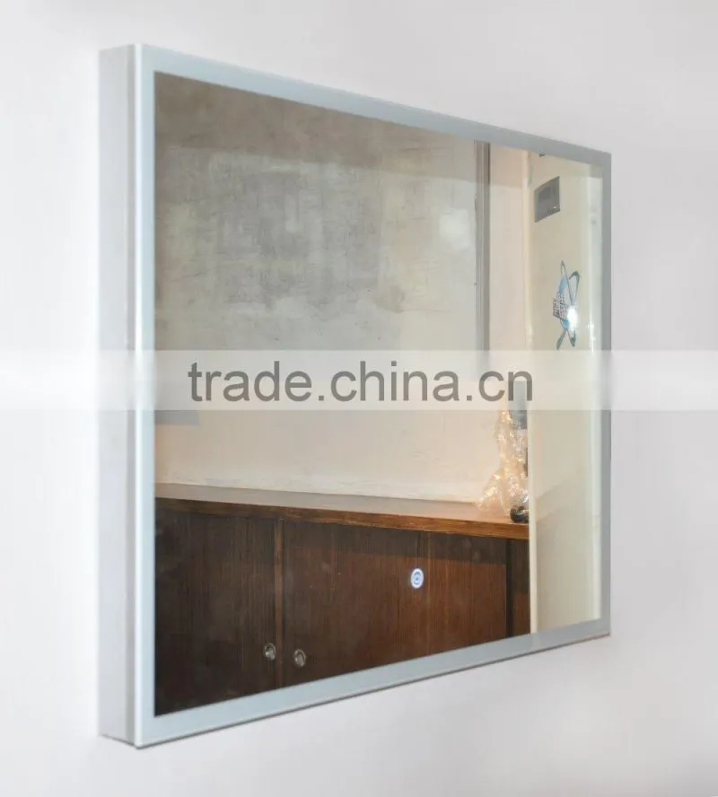 Western style ul bathroom led water proof backlit mirror with smart touch sensor