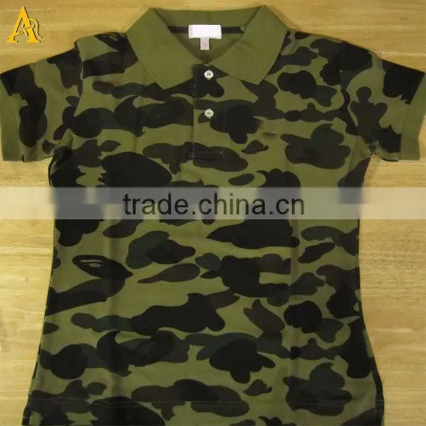 polyester spandex fitness shirts, dry fit camo shirt