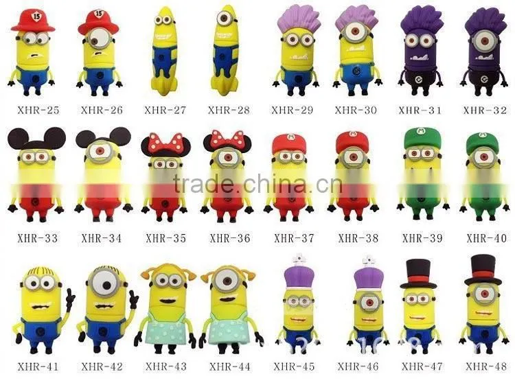 Wholesale usb flash drive 2 gb 1GB 2GB 4GB 8GB 16GB 32GB 64GB 128GB 256GB cartoon character usb flash drive