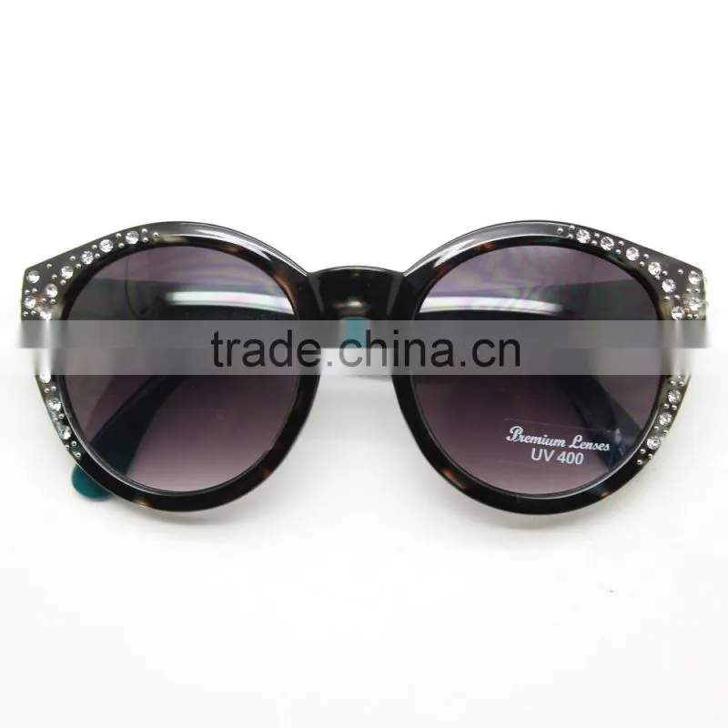 Good quality and competitive price hand made with diamond round sunglasses