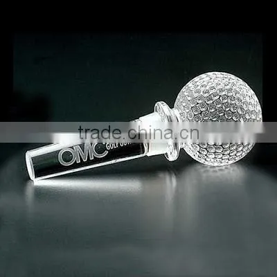 wholesale crystal wine bottle stopper, custom crystal wine stopper for souvenir