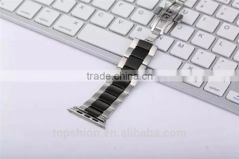 Luxury metal watch strap for apple watch with adapter, wholesale China