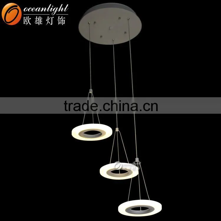 Modern Chandelier LED Acrylic Pendant Light Chrome Electroplate Light OXD9030-3W