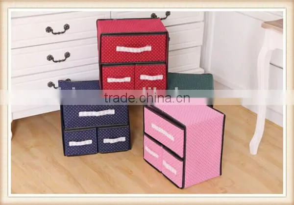 Sweet non woven foldable closet drawer storage box