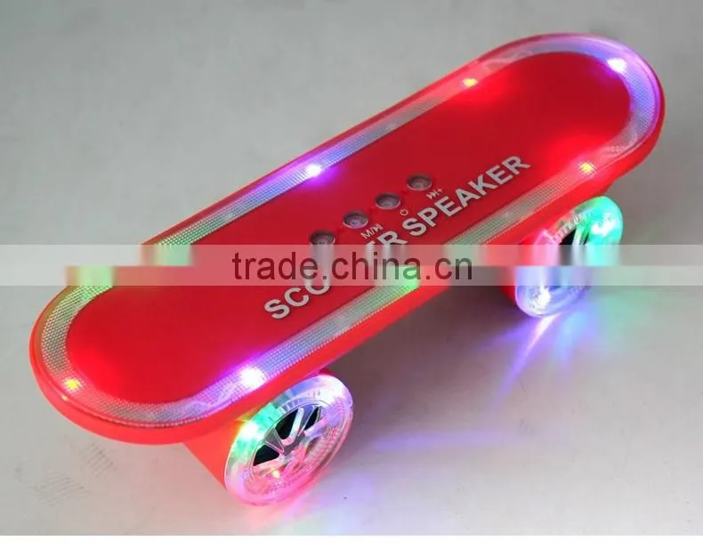 Colorful LED light bluetooth speaker with TF USB player FM radio mini portable scooter bluetooth speaker