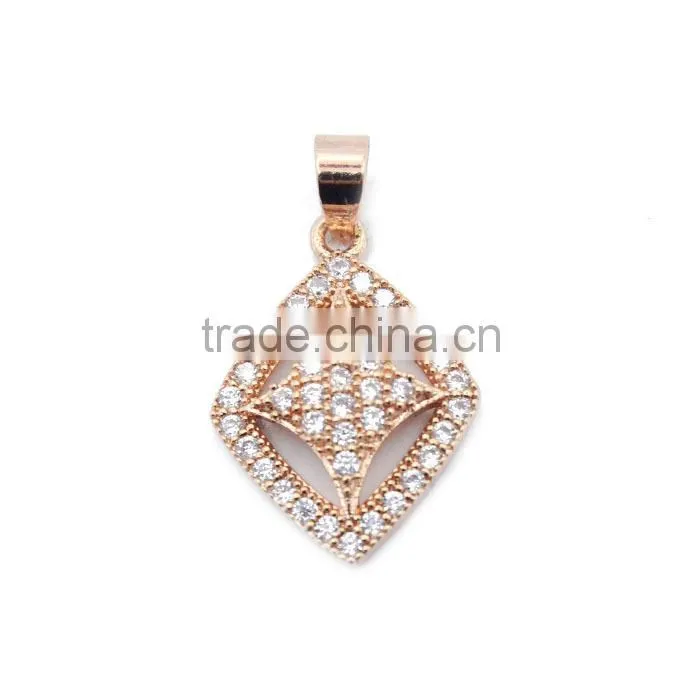 925 sterling silver pendant with CZ micro pave