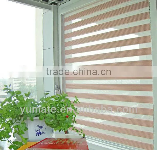 Folded Zebra blinds fabric / pleated blinds fabric / combi fabric blinds