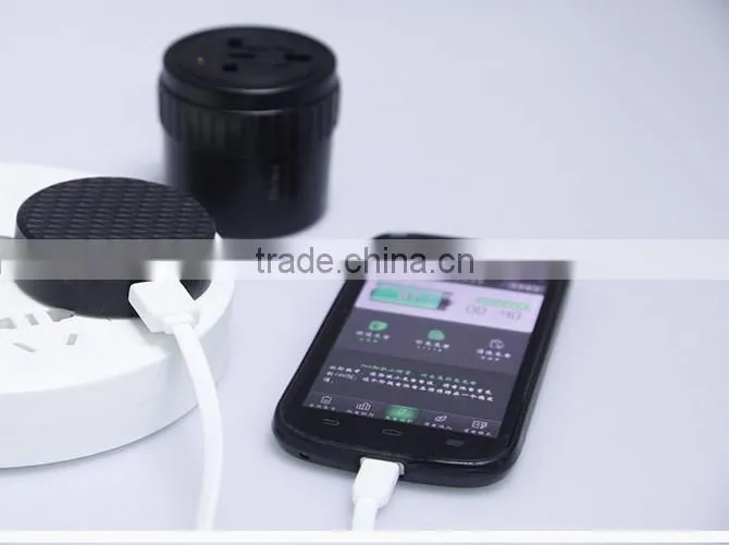 20116Kantravel patent universal travel adapter usb charger with case