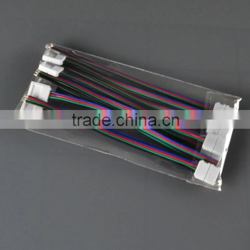 one end 10mm 4PIN CONNECTORS FOR 5050 RGB COLOR LED STRIP
