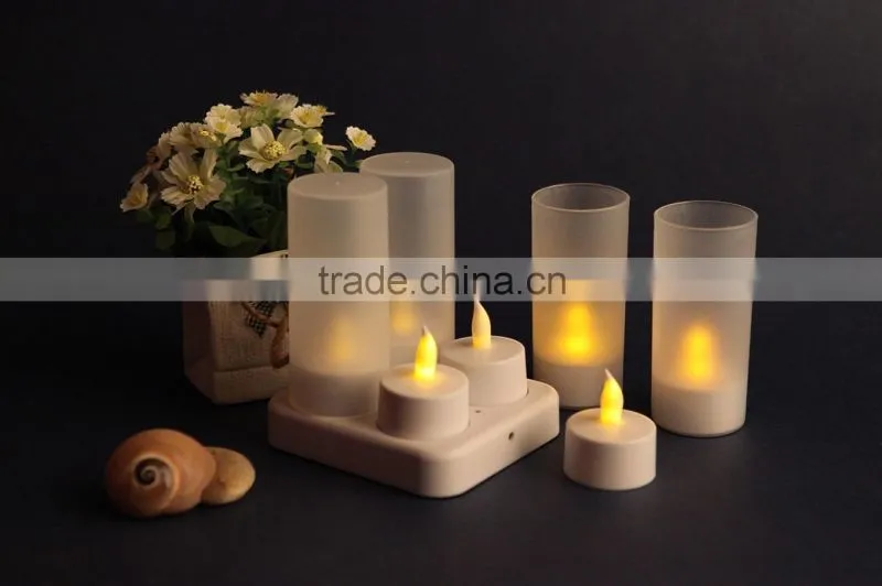 Rechargeable electric candle,led rechargeable candle with cups