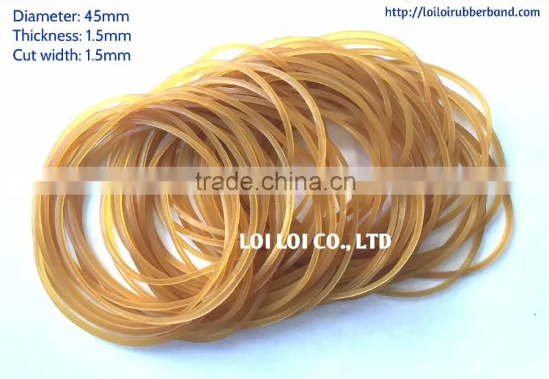 4cm Brown natural Elastic Rubber Band / Promotional Customized Latex rubber band for packaging and vegetable
