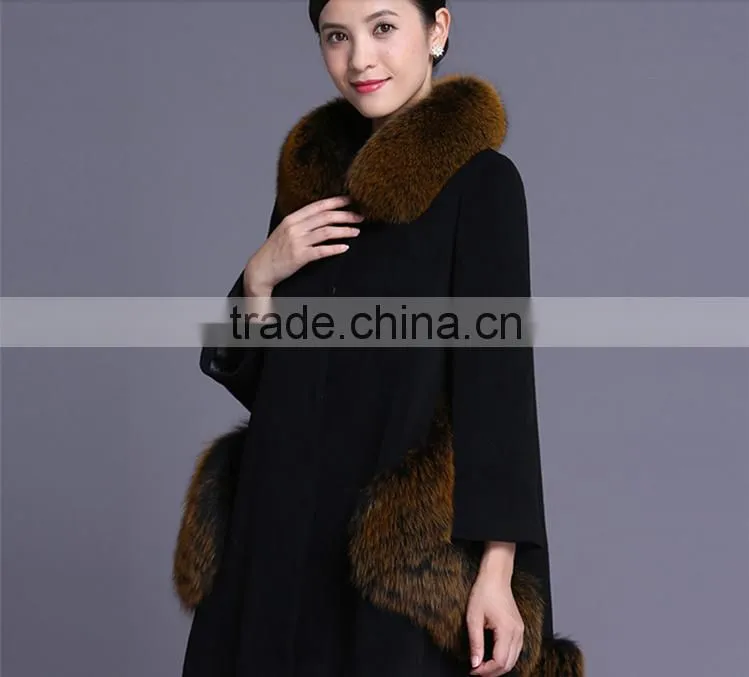 Women 100% cashmere winter coat