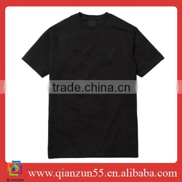 100% cotton black short sleeve custom printing shirt bulk blank t-shirts