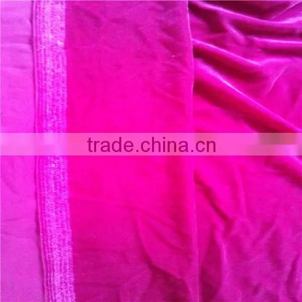spandex shinny nice knitted korean velvet for garmants fabric