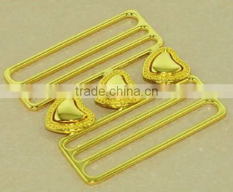 new style decorative rhinestone heart shape dress buckle