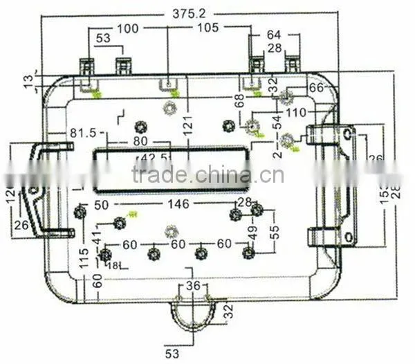 FTTH 16 core PC Alloy wall mounted Fiber distribution boxes