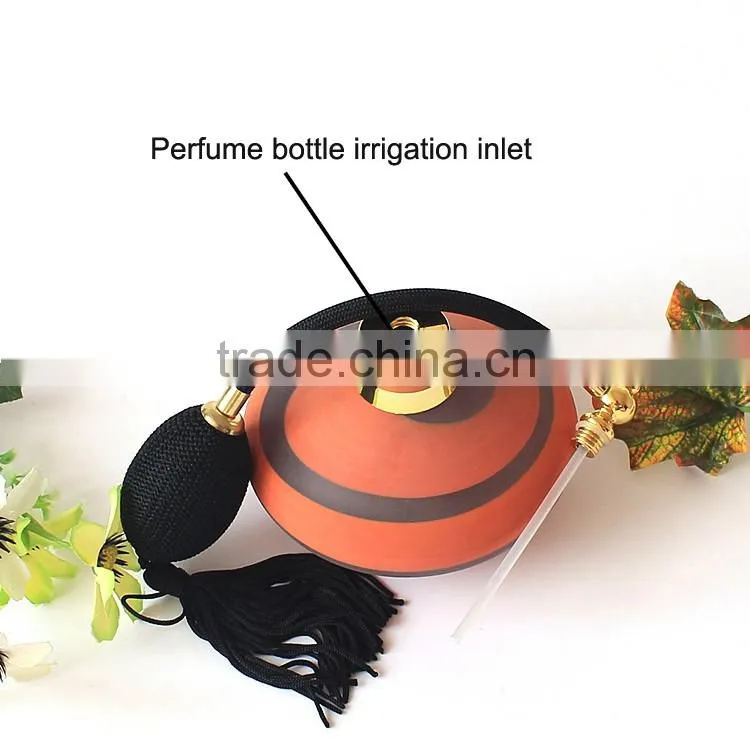 OUBOAO Wholesale High-end Fashion Orange Gasbag Spray Pump Glass Perfume Bottle