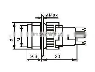16mm circular micro push button switch 2NO+2NC KD16-11 KD16-22