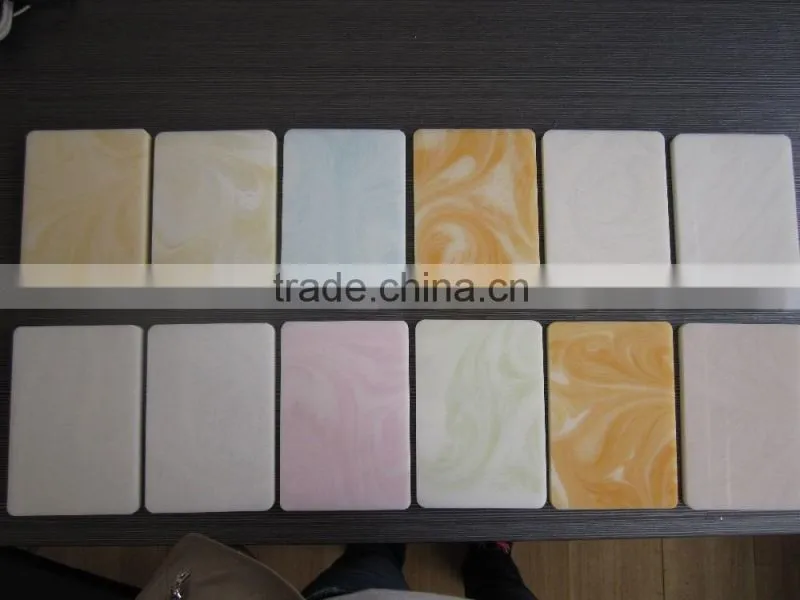 Decorative material translucent resin panel , transmittance solid surface slab