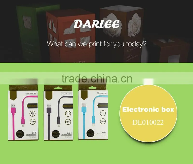 Creative design custom free sample micro usb cable retail box made in china