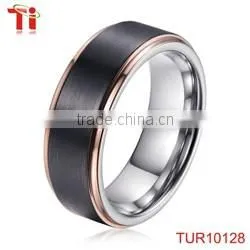 Purple plating tungsten engament wedding ring for men domed