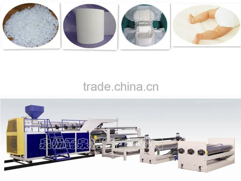 plastic product making machinery,mini extruder plastic, die 1900mm with corona,titanium nitride