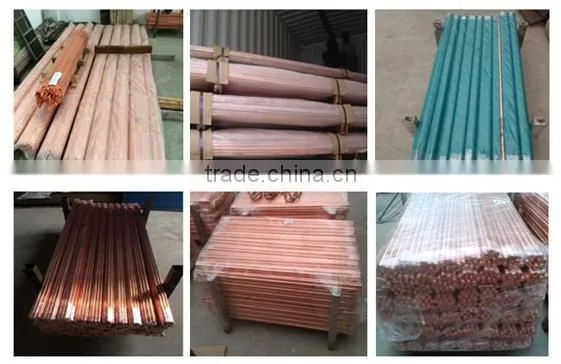 high voltage solid copper bonded steel ground rod