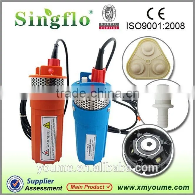 Singflo dc 70 meters lift deep well price solar submersible pump for agriculture