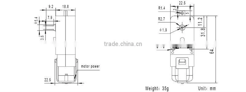 TGP01D-A130 dc plastic gear motor