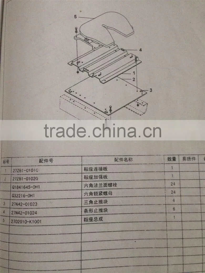 cheap chinese truck parts truck saddle for sale
