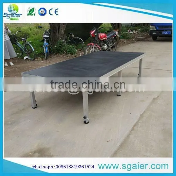 6 legs 1.22x2.44m portable stage, easy set up strong stage