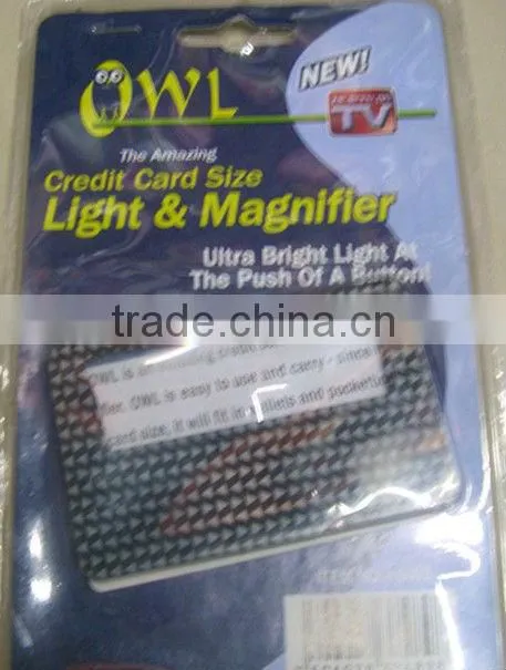 Credit Card Size Magnifier & Light