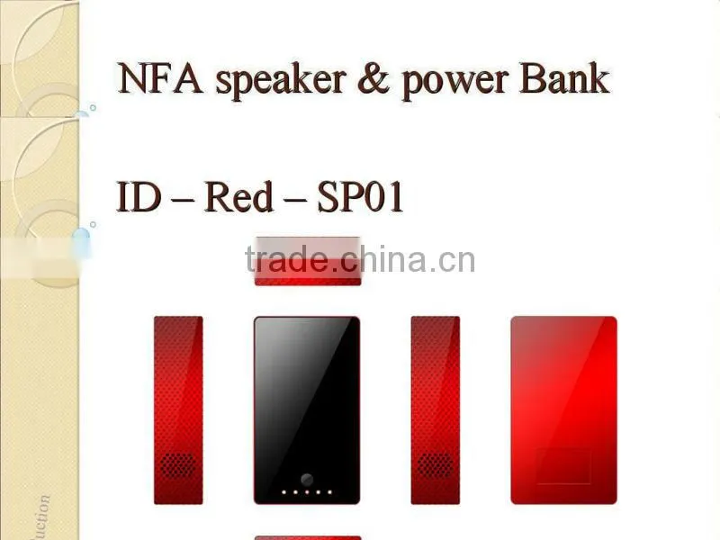 Near Fashion Field Audio(NFA) Amplifying Magic Wireless Speaker Power Bank for iphone 5 Samsung HTC mobile phone 5000mAh