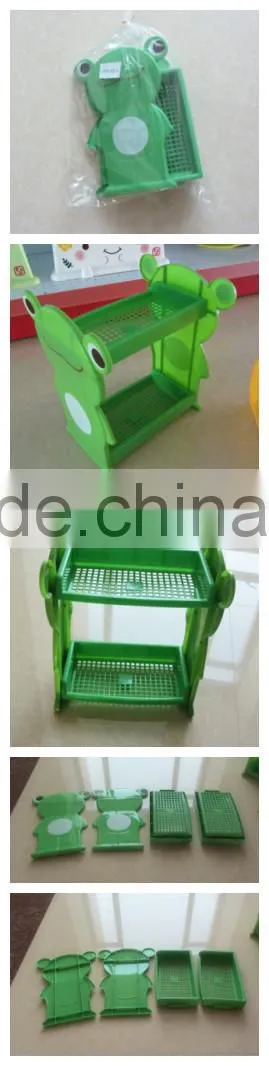 frog shape plastic storage shelf & rack
