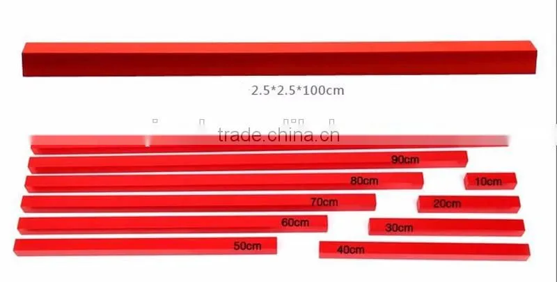Baby toy Preschool Montessori sensorial aids wooden red stick in China