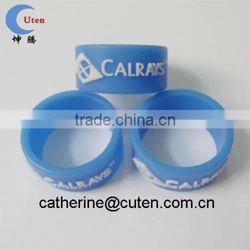 Customed Silicone Thumb Ring with Engrave Logo